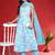 Women Floral Printed Cotton Anarkali Kurta with Trousers & Dupatta