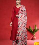 Women Regular Kurta with Trousers & Dupatta