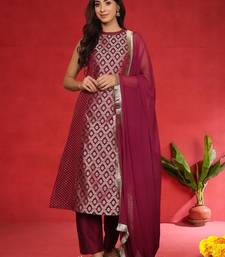 Women Ethnic Motifs Woven Design Kurta with Trouser & Dupatta