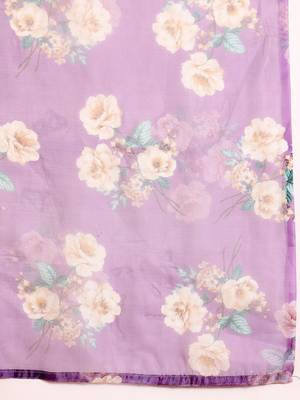 Women Floral Embroidered Kurta with Trouser & Dupatta 4