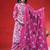 Floral Printed Thread Work Straight Kurta With Trousers & Dupatta