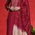 Ethnic Motifs Embroidered V-Neck Zari Straight Kurta With Trousers & Dupatta