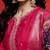 Floral Embroidered Mirror Work Straight Kurta With Trousers & Dupatta