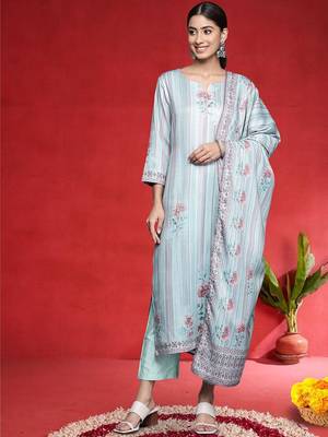 Women Floral Printed Kurta with Palazzo & Dupatta 1