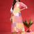 Geometric Printed V-Neck Straight Kurta With Trousers
