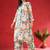 Floral Printed Mandarin Collar Straight Kurta With Trousers