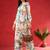 Floral Printed Mandarin Collar Straight Kurta With Trousers