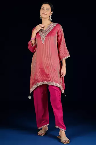 Women Ethnic motifs Embroidered Regular Kurta with Palazzos