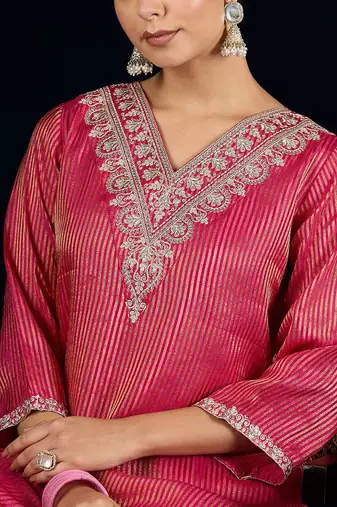 Women Ethnic motifs Embroidered Regular Kurta with Palazzos