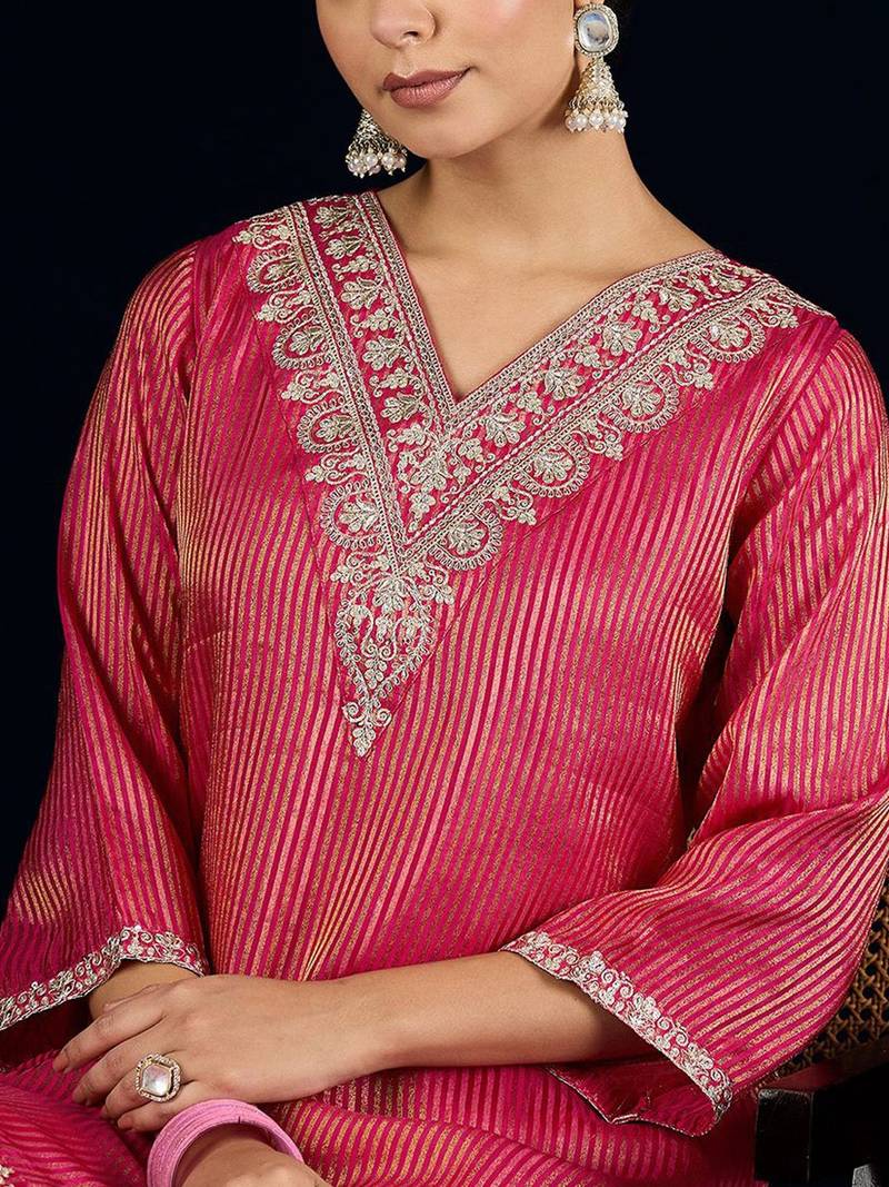 Women Ethnic motifs Embroidered Regular Kurta with Palazzos