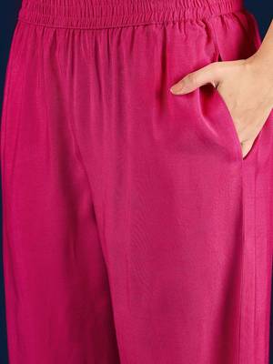 Women Ethnic motifs Embroidered Regular Kurta with Palazzos 3