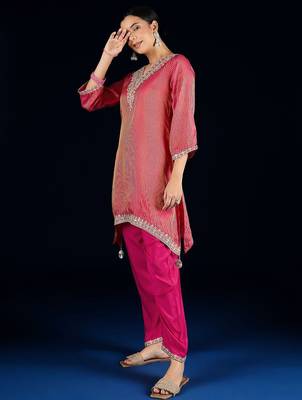 Women Ethnic motifs Embroidered Regular Kurta with Palazzos 4