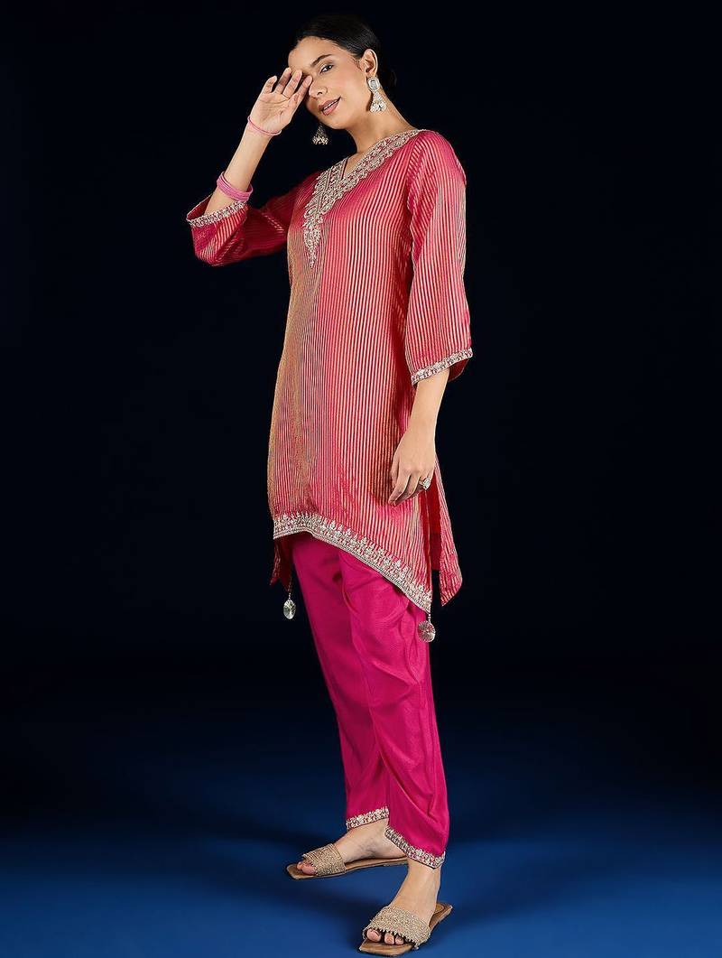 Women Ethnic motifs Embroidered Regular Kurta with Palazzos