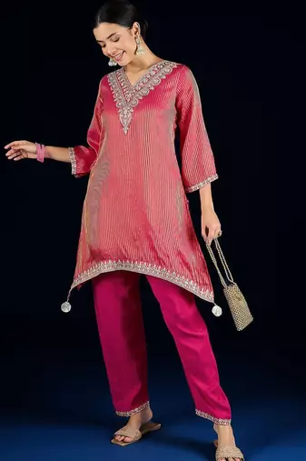 Women Ethnic motifs Embroidered Regular Kurta with Palazzos