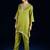 Women Floral Yoke Design V-Neck Kurta with Trouser