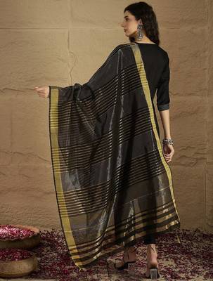 Women Striped Self Design Kurta with Trouser & Dupatta 6