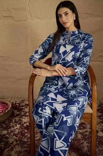 Women Floral Printed Kurta with Palazzo