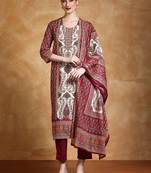 Women Ethnic Motifs Printed Cotton Kurta with Trouser & Dupatta