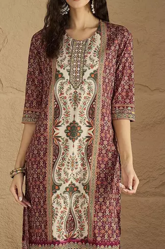 Women Printed Pure Cotton Kurta with Trousers & Dupatta