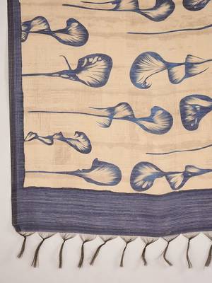 Floral Printed Beads And Stones Chanderi Cotton Kurta With Trousers & Dupatta 4