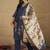 Floral Printed Beads And Stones Chanderi Cotton Kurta With Trousers & Dupatta