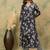 Floral Printed V-Neck Kurta With Trousers