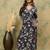 Floral Printed V-Neck Kurta With Trousers