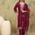 Yoke Design Ethnic Motifs Straight Kurta With Trousers & Dupatta