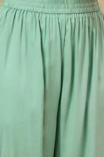 Women Ethnic Motifs Embroidered Round Neck Straight Kurta with Trousers & Dupatta