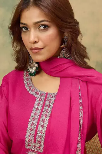 Women Ethnic Motifs Yoke Design Regular Kurta With Sharara & Dupatta