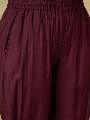 Yoke or Border Embroidered Zari Straight Kurta With Trousers & Dupatta 3