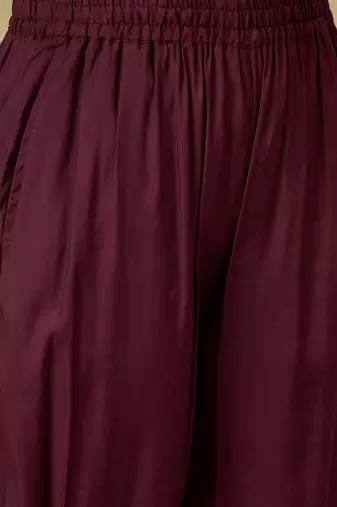 Yoke or Border Embroidered Zari Straight Kurta With Trousers & Dupatta
