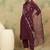 Yoke or Border Embroidered Zari Straight Kurta With Trousers & Dupatta