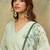 Floral Printed V-Neck Chanderi Silk Kurta With Trousers & Dupatta