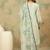 Floral Printed V-Neck Chanderi Silk Kurta With Trousers & Dupatta
