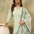 Floral Printed V-Neck Chanderi Silk Kurta With Trousers & Dupatta