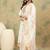 Floral Yoke Design Notch Neck Thread Work Straight Kurta With Trousers & Dupatta