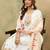 Floral Yoke Design Notch Neck Thread Work Straight Kurta With Trousers & Dupatta