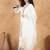 Floral Embroidered Thread Work V-Neck Straight Kurta With Trousers & Dupatta
