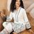 Floral Embroidered Thread Work V-Neck Straight Kurta With Trousers & Dupatta