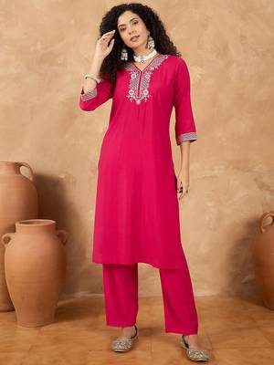 Women Ethnic Motifs Embroidered Kurta with Trouser & Dupatta 7