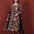Floral Printed Round Neck Pure Cotton Anarkali Kurta With Trousers & Dupatta