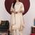 Floral Embroidered Round-Neck Straight Kurta With Trousers & Dupatta