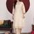Floral Embroidered Round-Neck Straight Kurta With Trousers & Dupatta