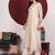 Floral Embroidered Round Neck Straight Kurta With Trousers & Dupatta
