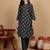 Floral Printed Mandarin Collar Straight Kurta With Trousers