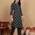 Floral Printed Mandarin Collar Straight Kurta With Trousers