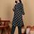 Floral Printed Mandarin Collar Straight Kurta With Trousers