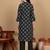 Floral Printed Mandarin Collar Straight Kurta With Trousers