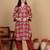 Geometric Printed V-Neck Straight Kurta With Trousers